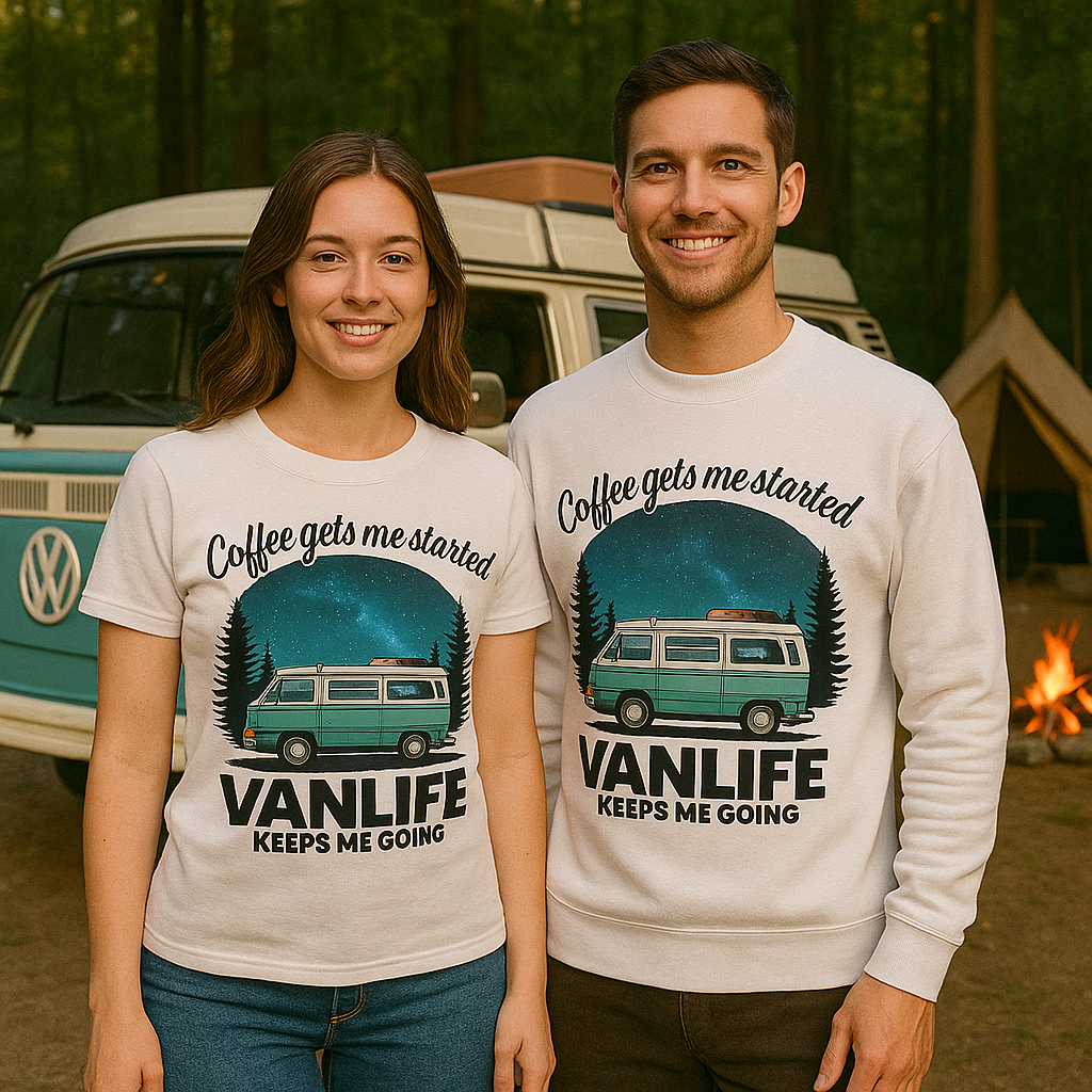 Coffee Gets Me Started Vanlife Keeps Me Going Sweatshirt