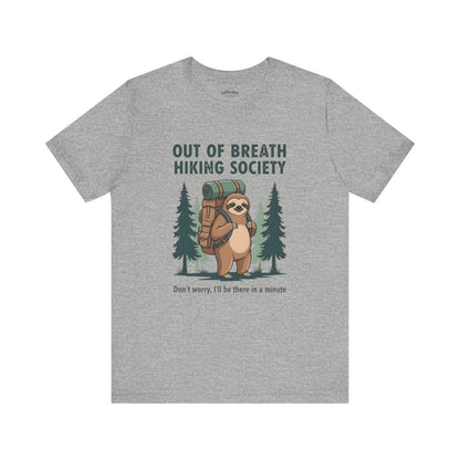 Out of Breath Hiking Society T-Shirt Funny Hiker Shirt