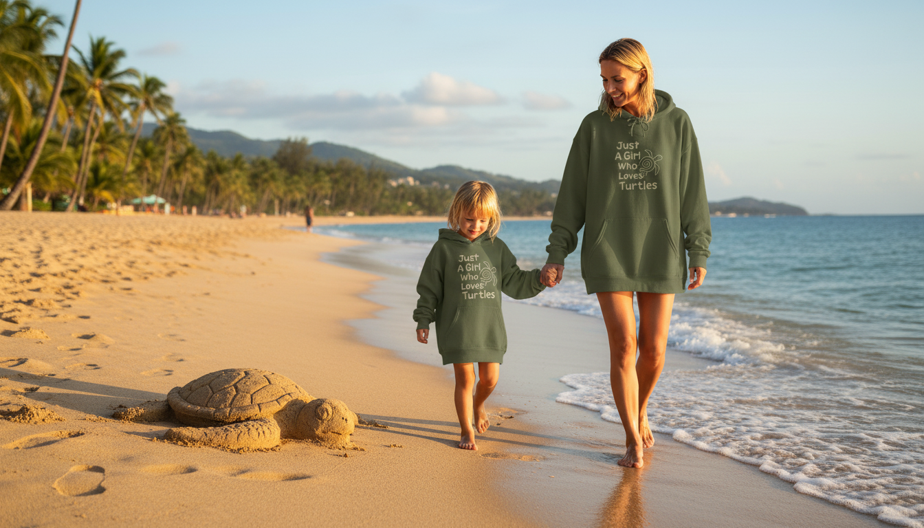 Just a Girl Who Loves Turtles Hoodie Matching Set
