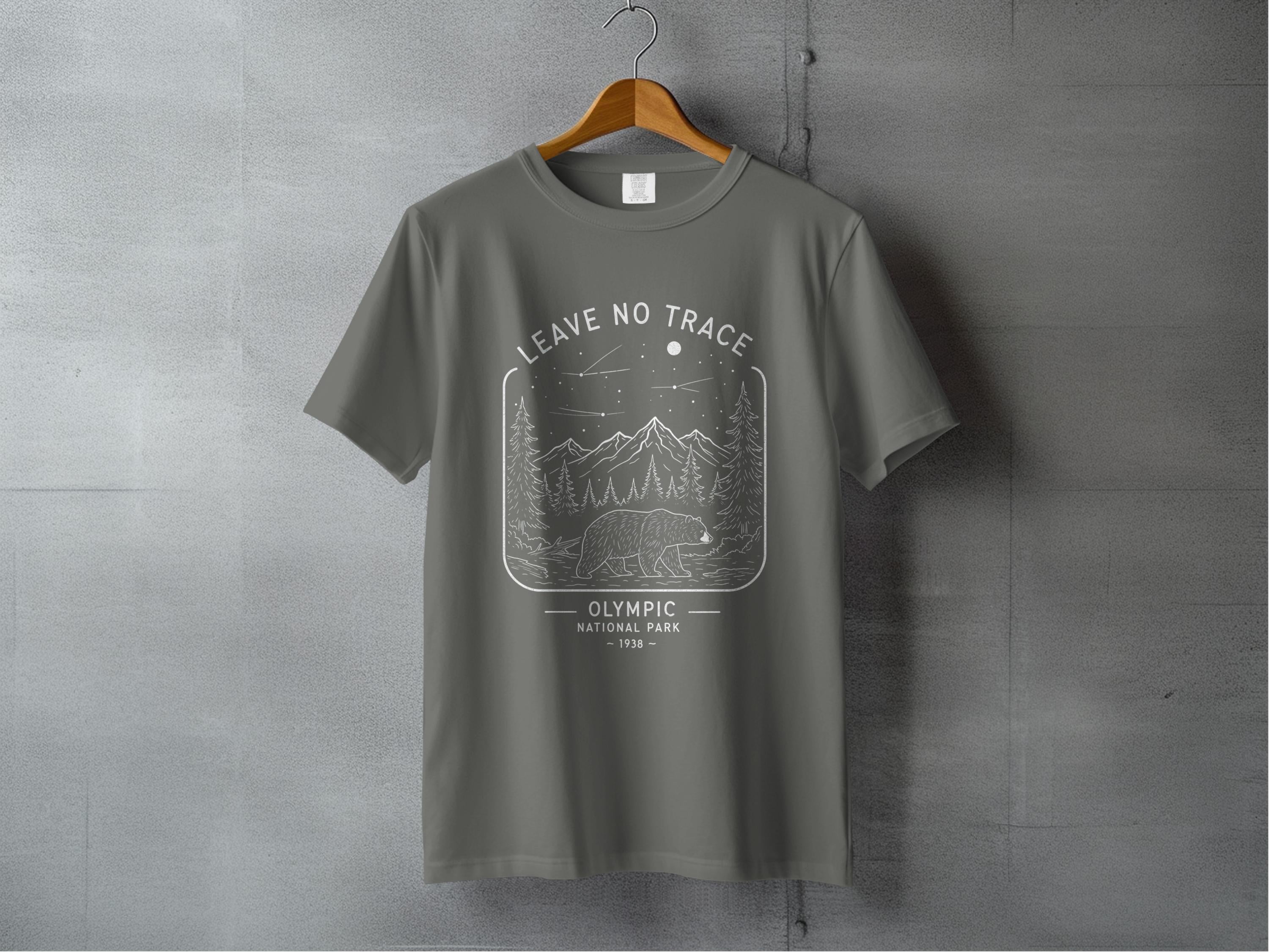 Leave No Trace Olympic National Park graphic product type