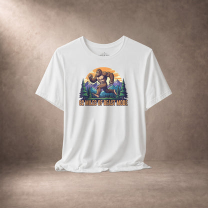 62 Miles of Beast Mode Running Bigfoot Graphic T-Shirt -XS - Sloth & Duck