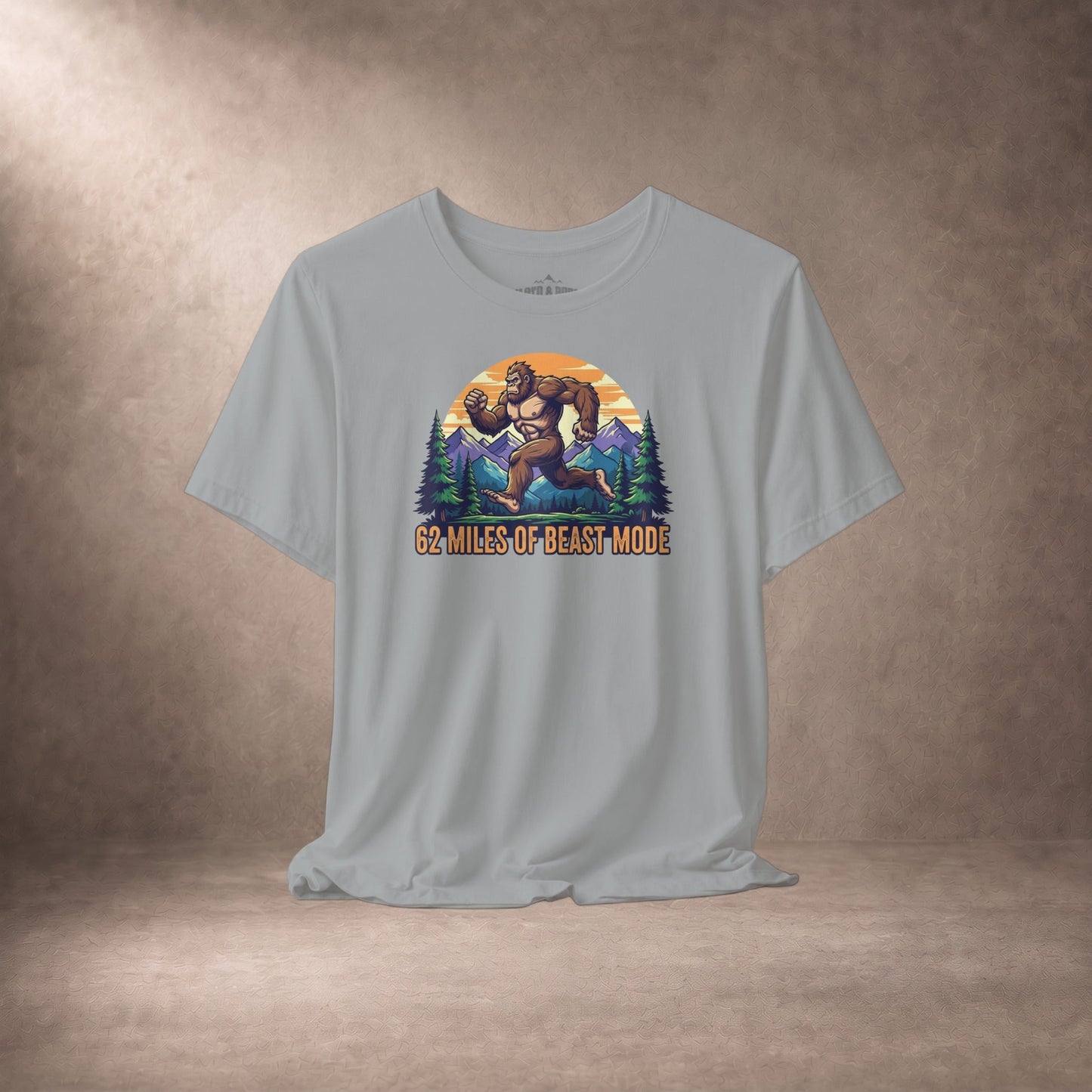62 Miles of Beast Mode Running Bigfoot Graphic T-Shirt -XS - Sloth & Duck