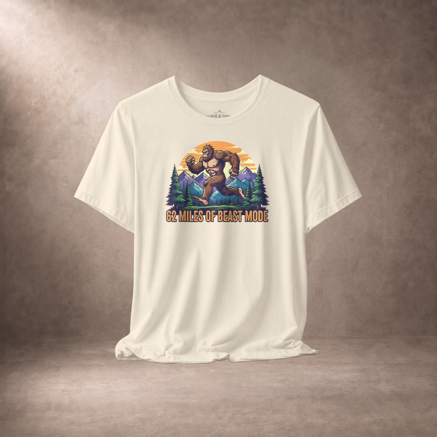 62 Miles of Beast Mode Running Bigfoot Graphic T-Shirt -XS - Sloth & Duck