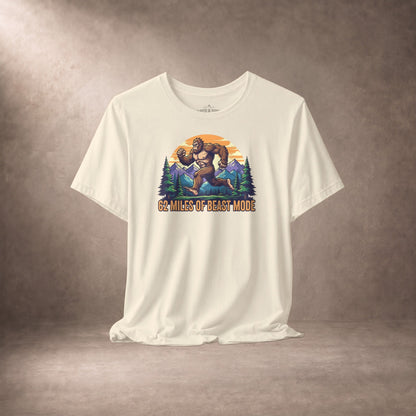 62 Miles of Beast Mode Running Bigfoot Graphic T-Shirt -XS - Sloth & Duck