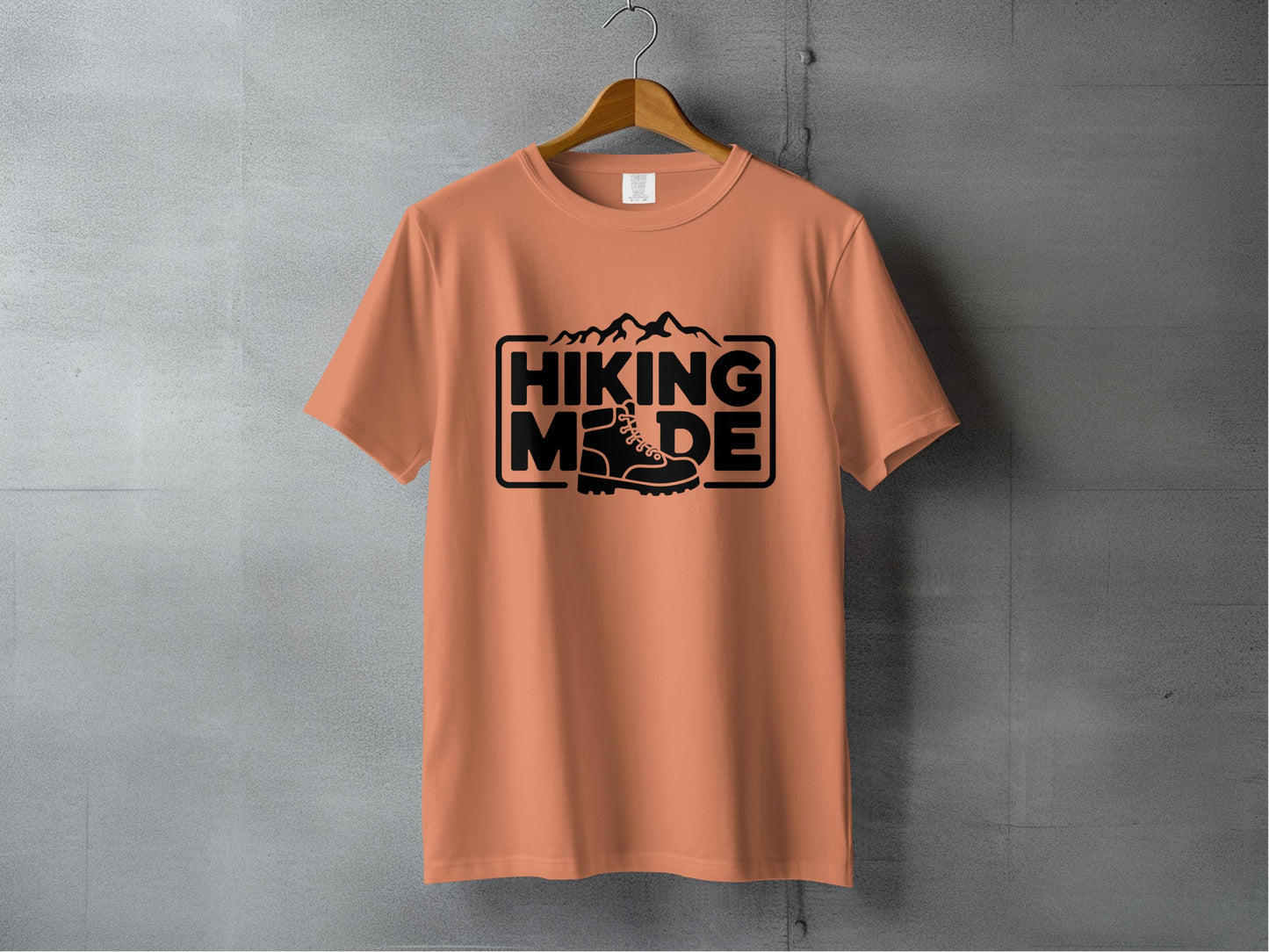 Hiking Mode Shirt featuring Mountain and Boot Design product type