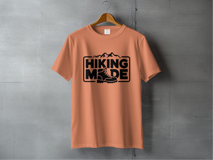 Hiking Mode Shirt featuring Mountain and Boot Design product type
