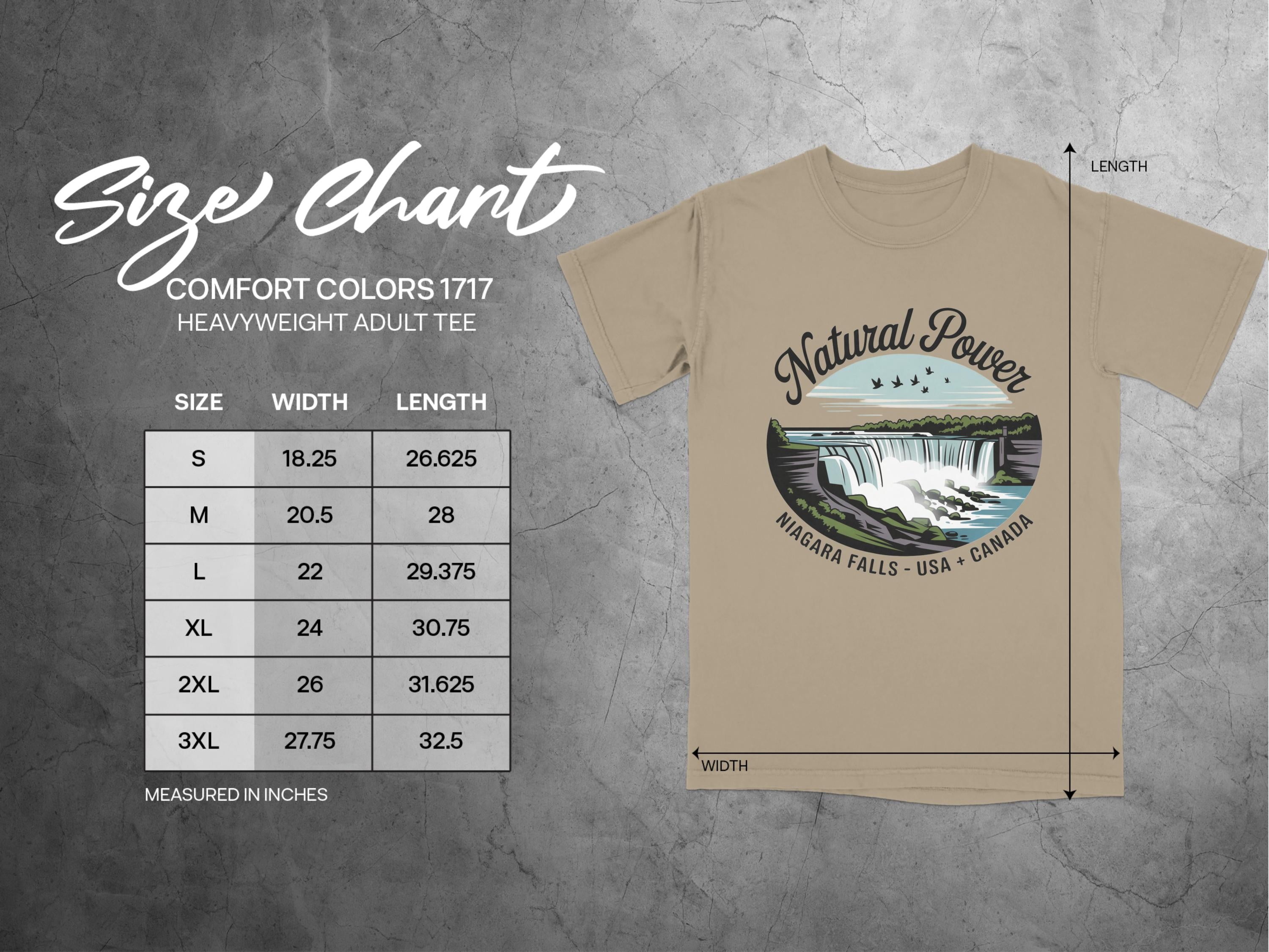Natural Power Niagara Falls USA Canada adult tee product
