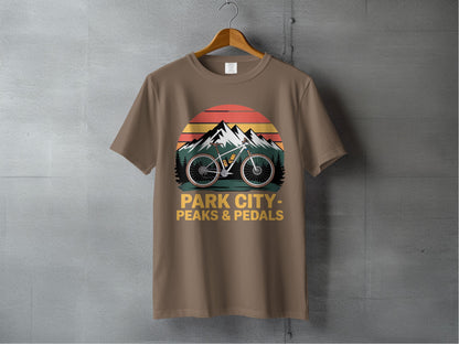 Park City Peaks and Pedals Bicycle Graphic T-Shirt product