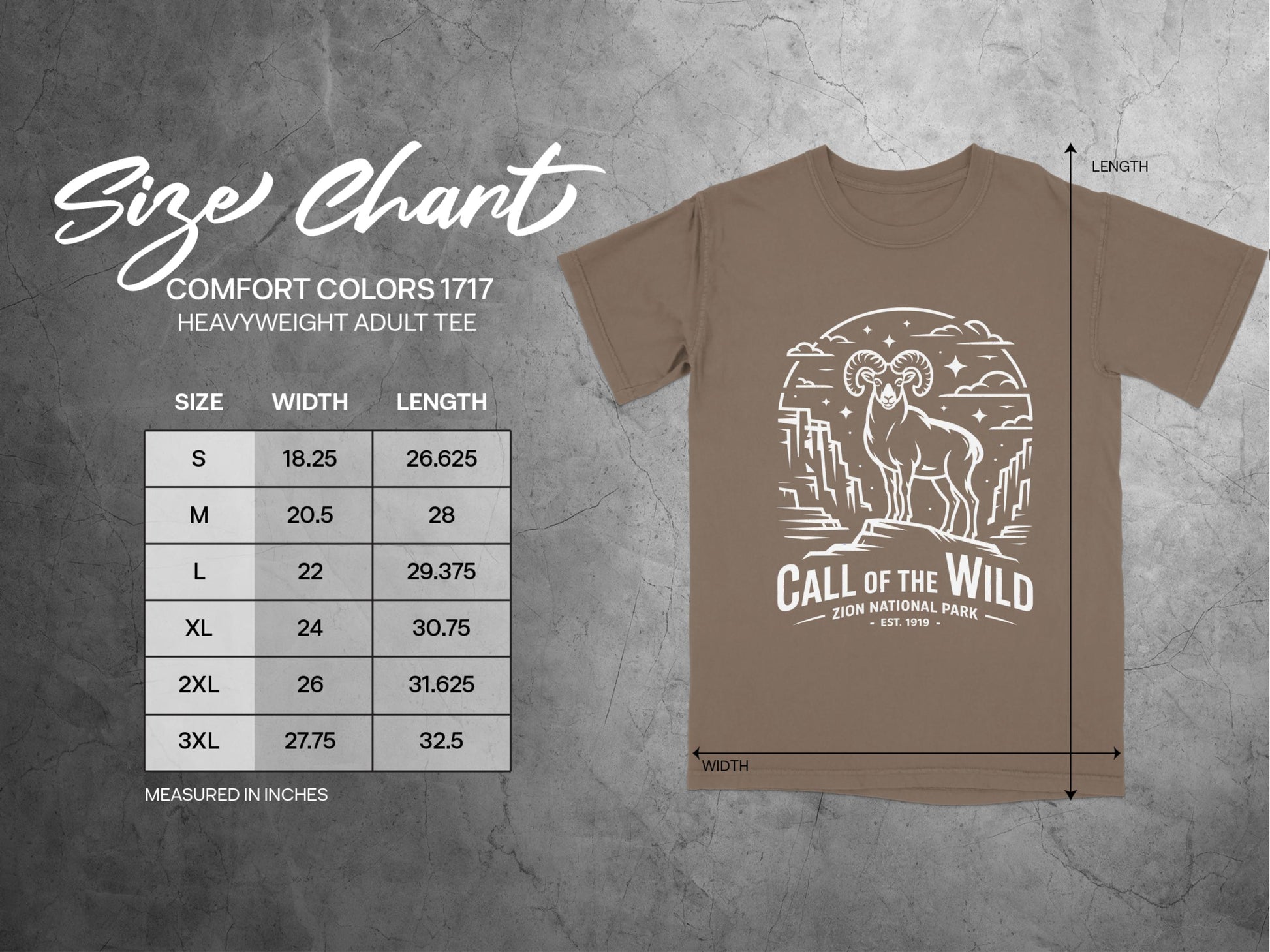 Call of the Wild Zion National Park adult tee product type