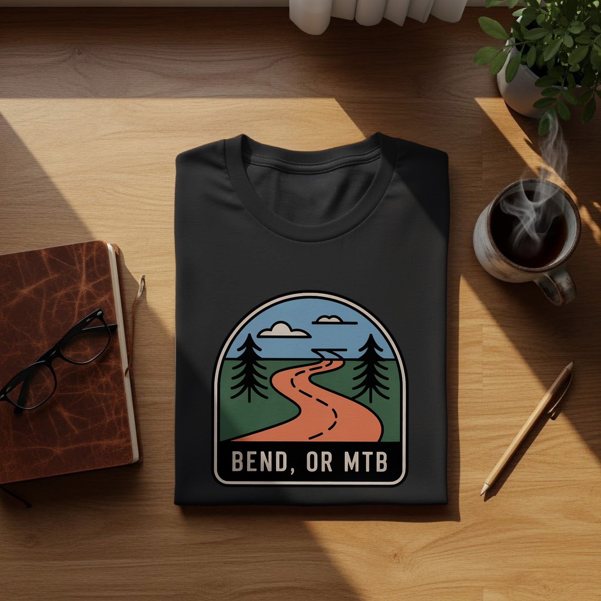 Bend OR MTB Scenery Graphic Tee for Outdoor Enthusiasts