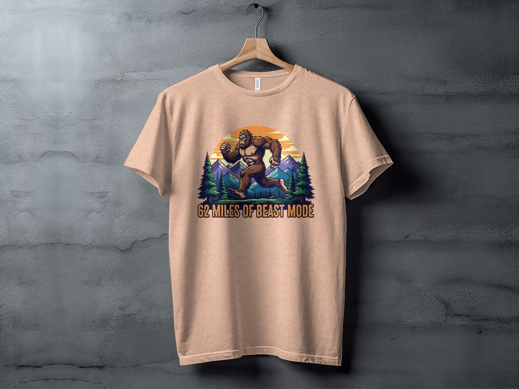 62 Miles of Beast Mode Print Graphic T-shirt