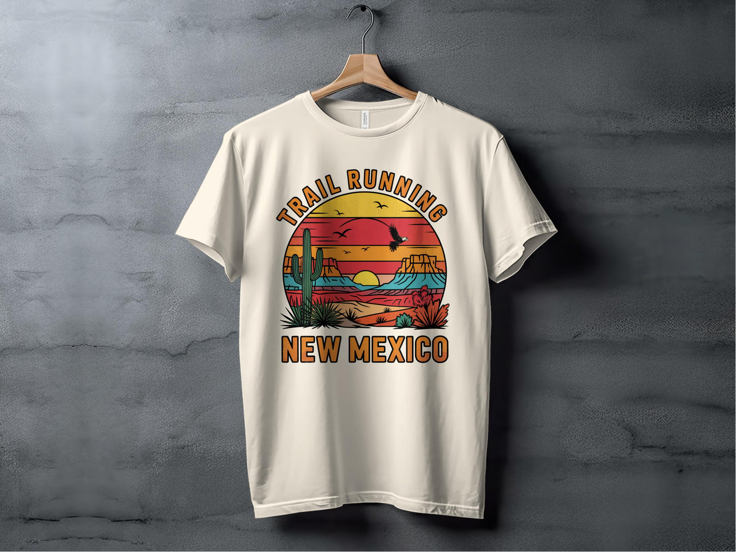 Trail Running New Mexico Graphic T-shirt product type