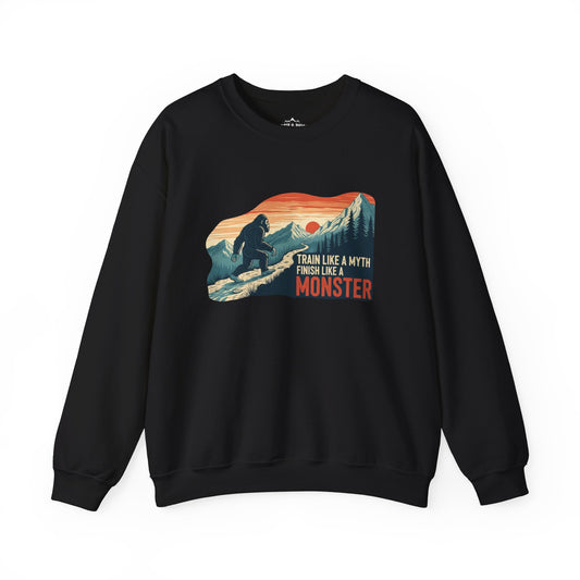 Train Like a Myth, Bigfoot Mountain Running Sweatshirt
