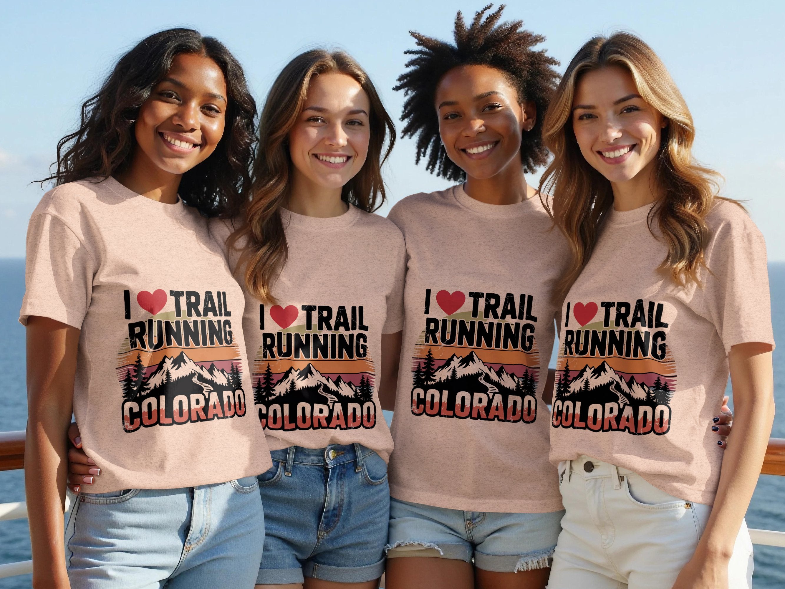 I Love Trail Running Colorado Graphic T-Shirt product type