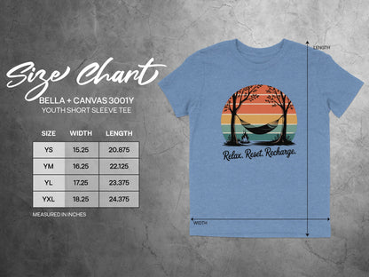 Relax Reset Recharge Youth Short Sleeve Tee
