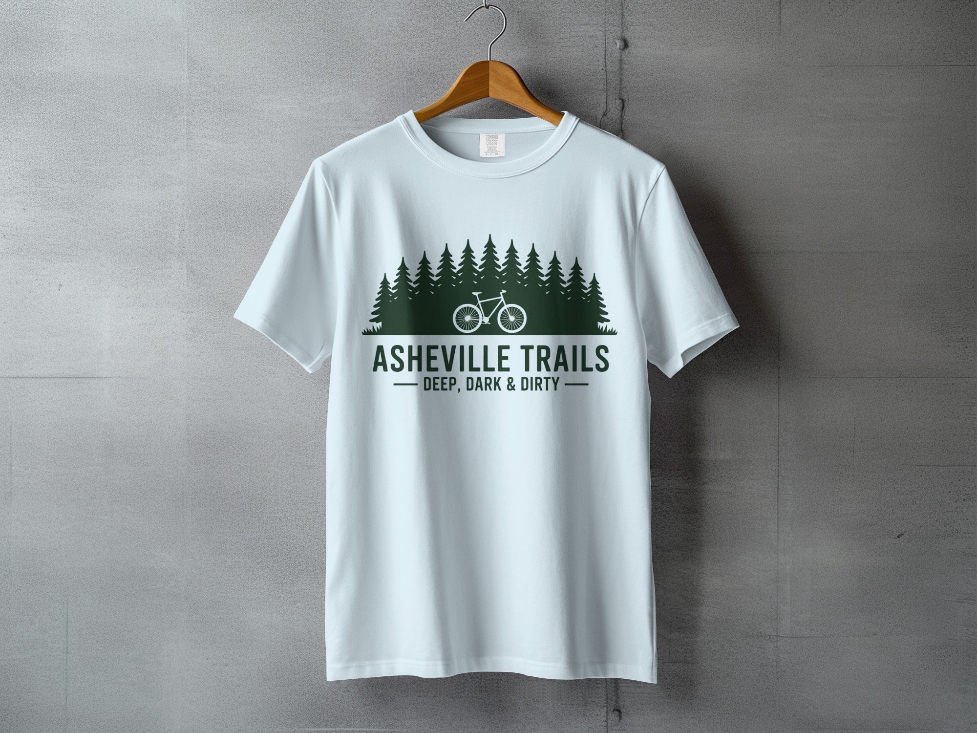 Asheville Trails Deep Dark and Dirty Printed T-shirt