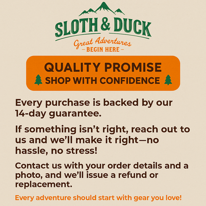 Sloth and Duck Quality Promise Shop product