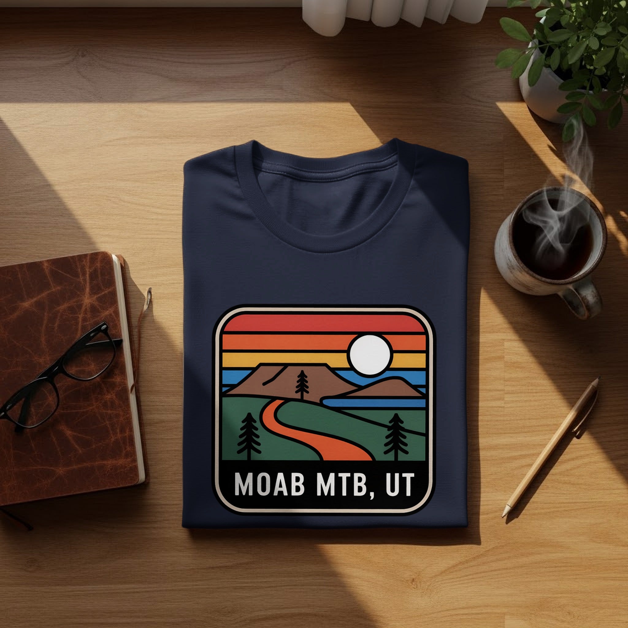 Moab MTB UT Colorful Scenic Biking T-shirt