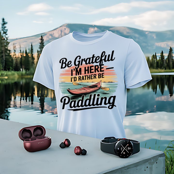 Be Grateful I'd Rather Be Paddling t-shirt product