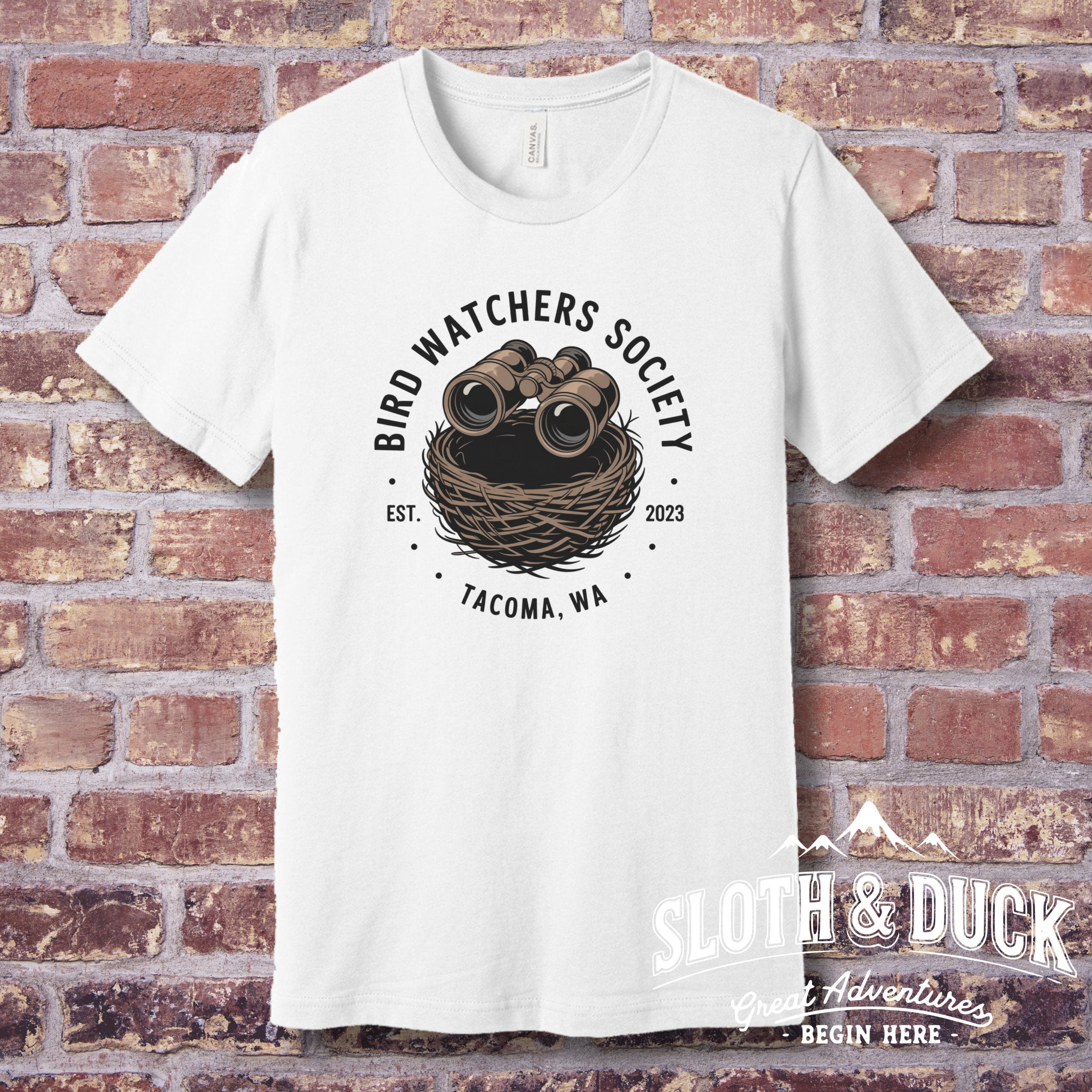 Bird Watchers Society Cool Custom Graphic T-Shirt Product