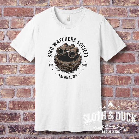 Bird Watchers Society Cool Custom Graphic T-Shirt Product