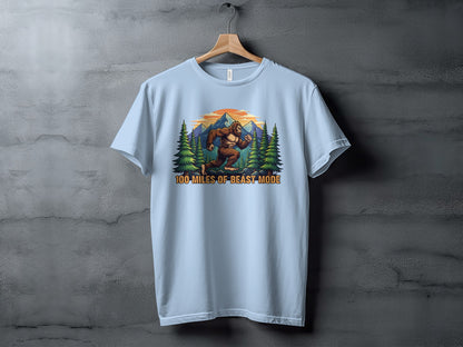 100 Miles Of Beast Mode Bigfoot Graphic T-shirt