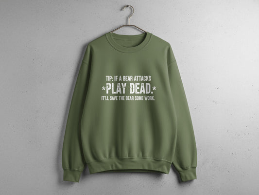 Bear Attack Guide Sweatshirt Play Dead Product