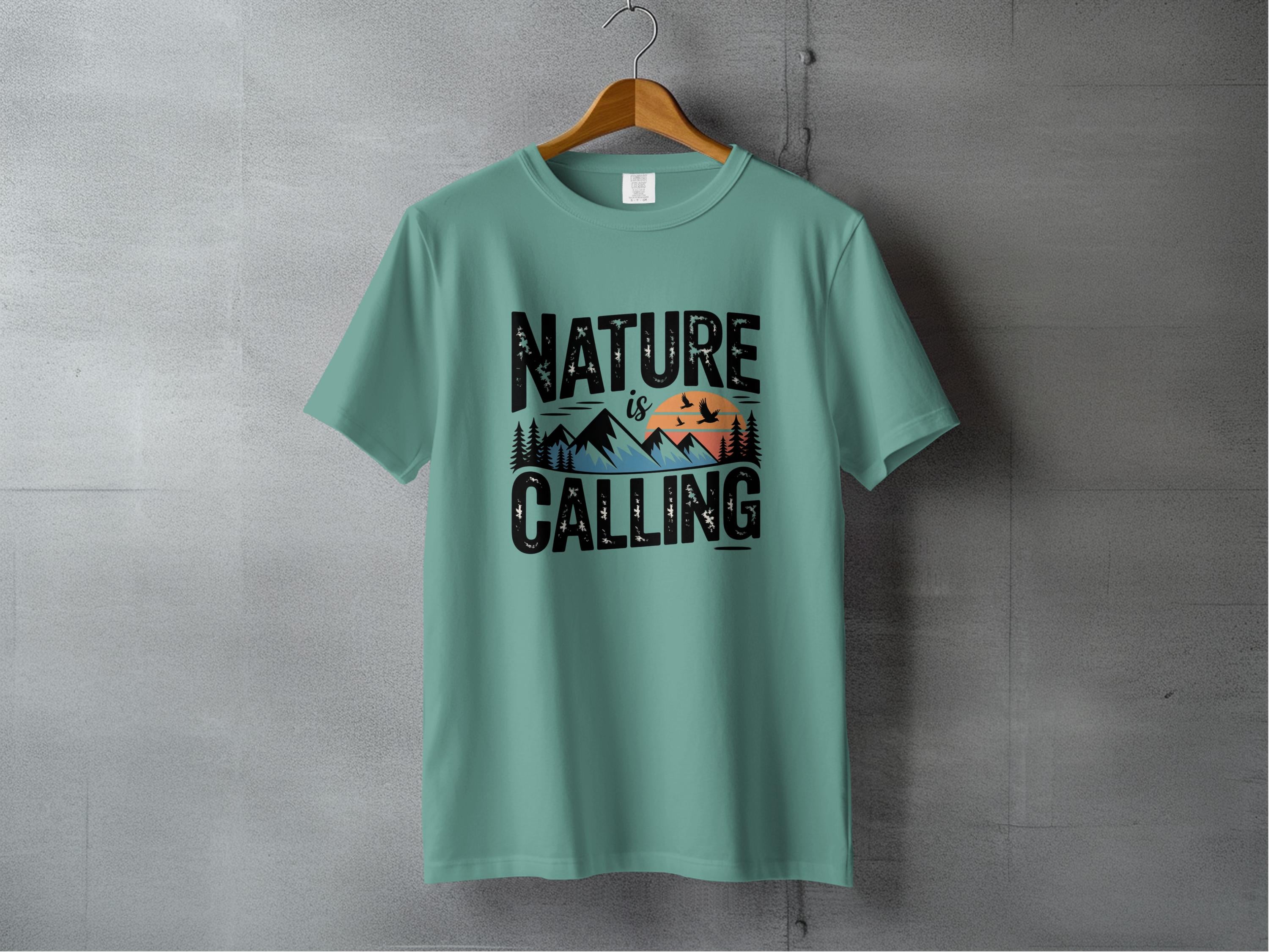 Nature is Calling Mountain Hiking Design T-Shirt product type