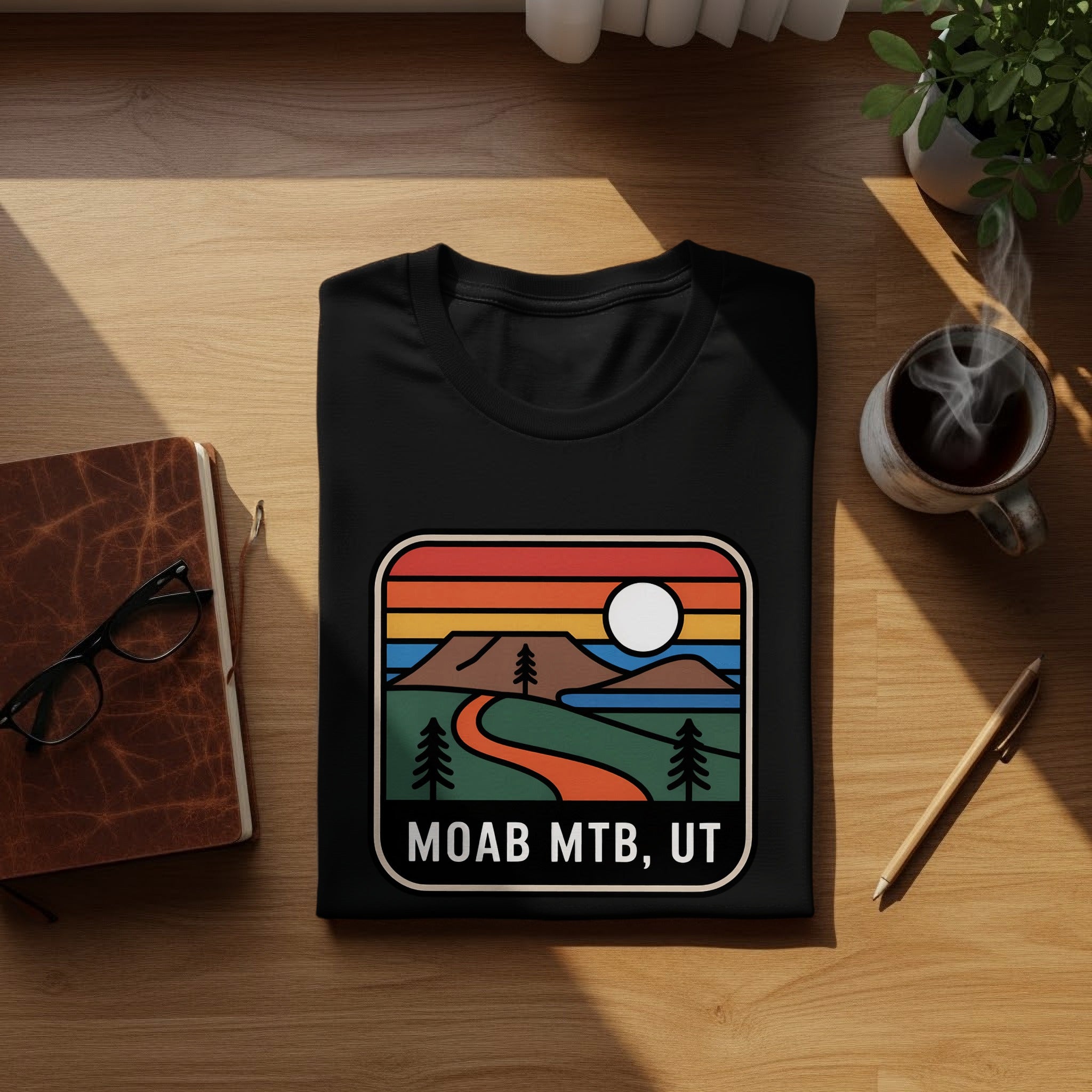 Moab MTB UT Trail Sunset Graphic T-Shirt