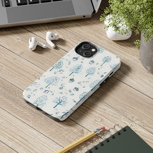 Acorns and Trees Nature Pattern Phone Case