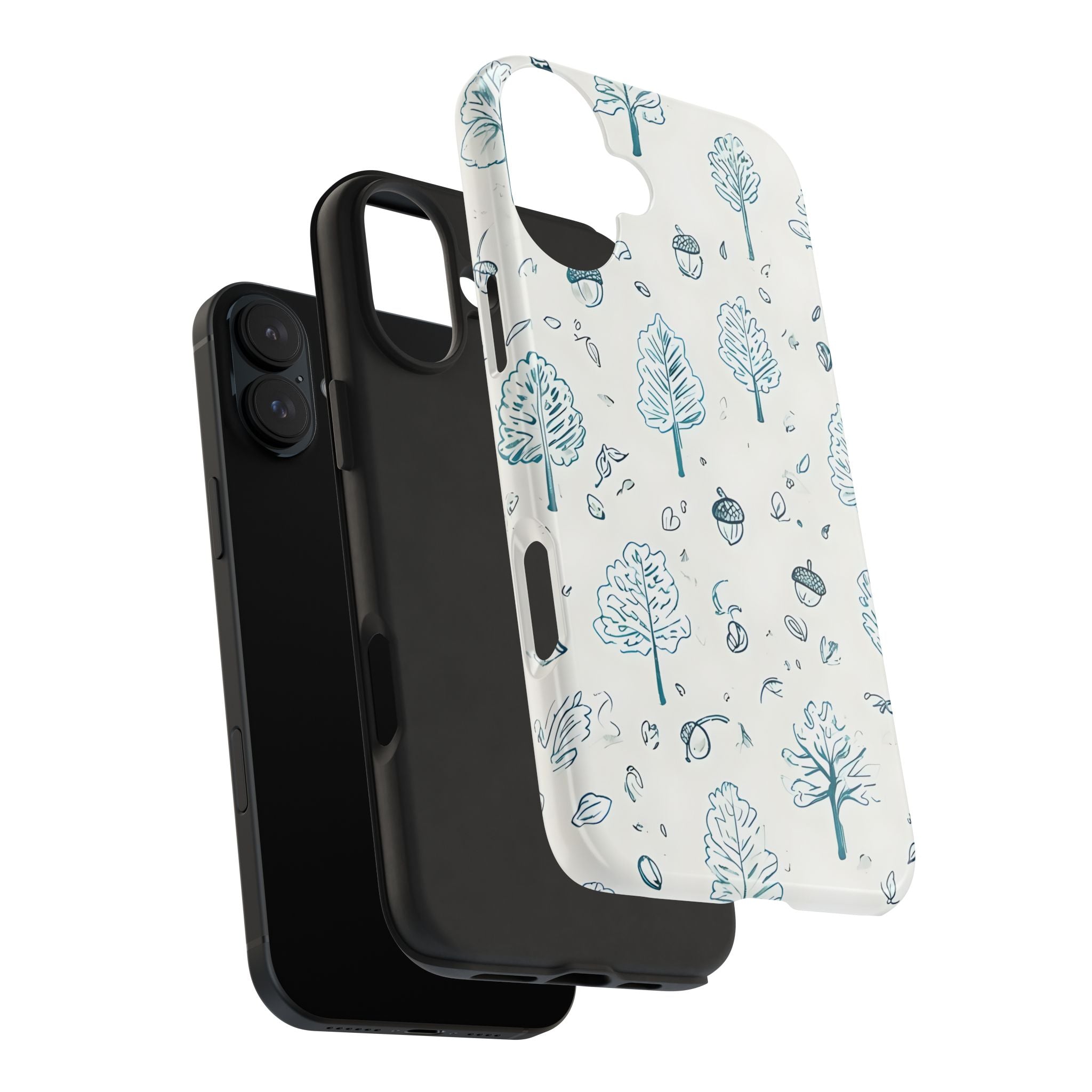 Acorns and Trees Nature Pattern Phone Case 14