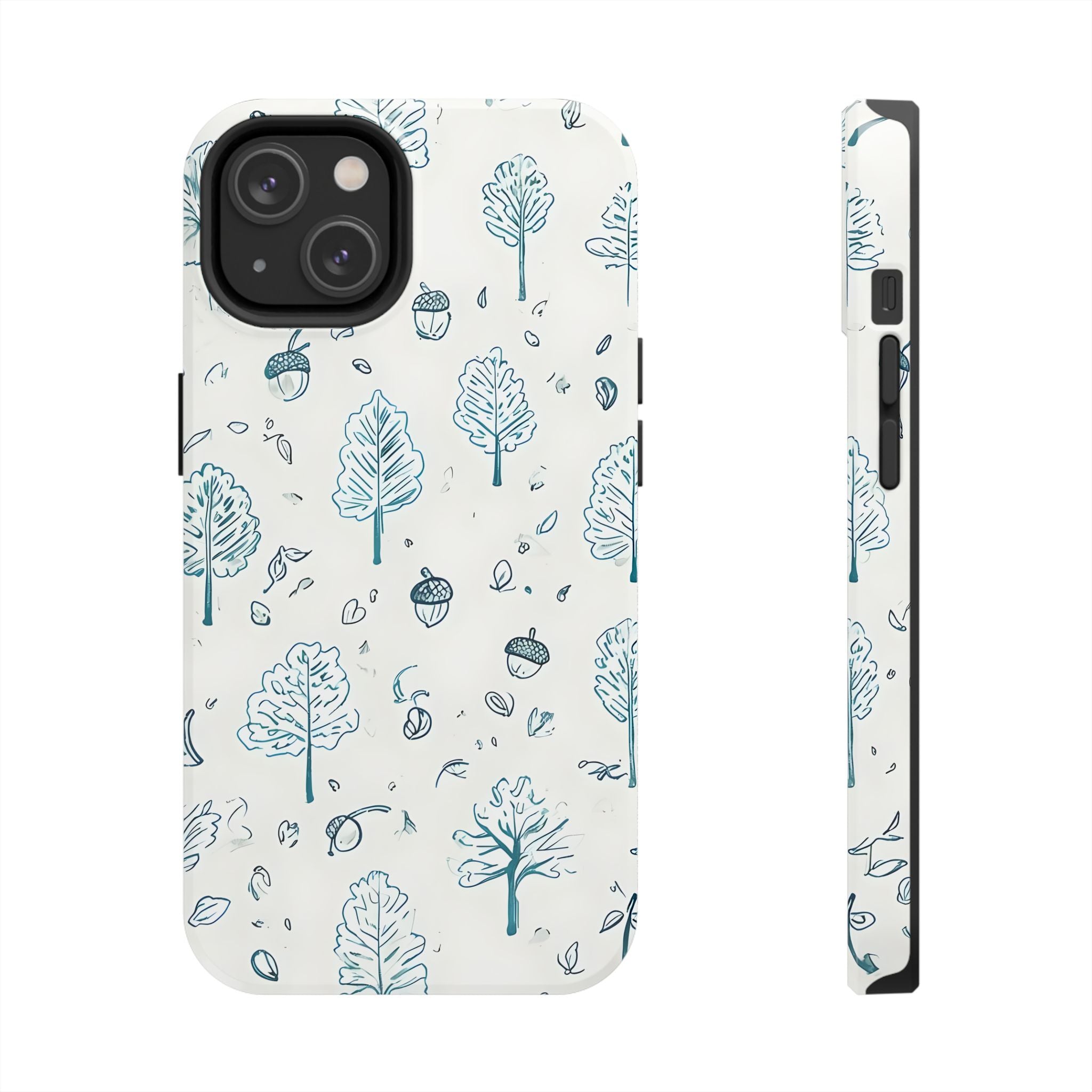 Acorns and Trees Nature Pattern Phone Case 2