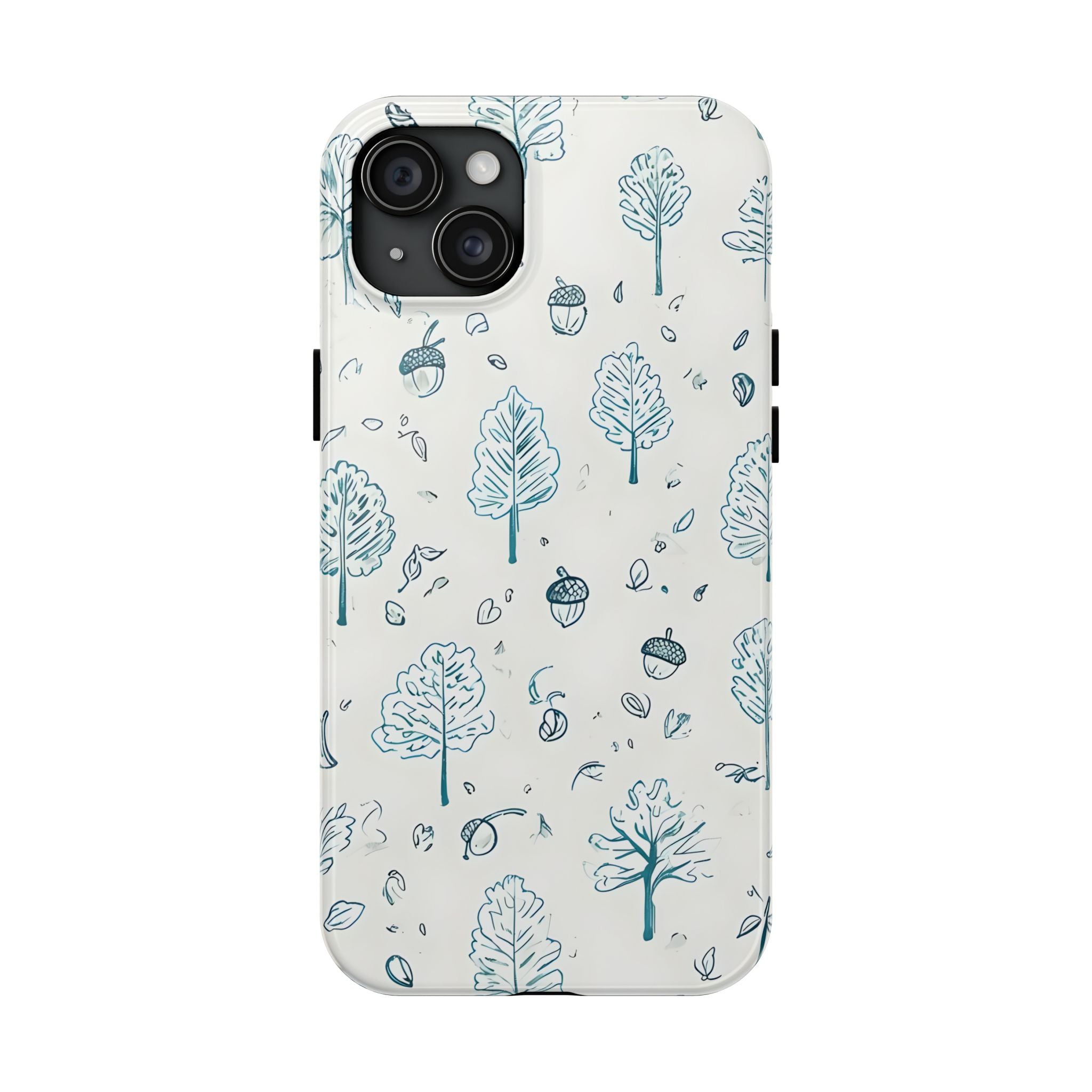 Acorns and Trees Nature Pattern Phone Case 5