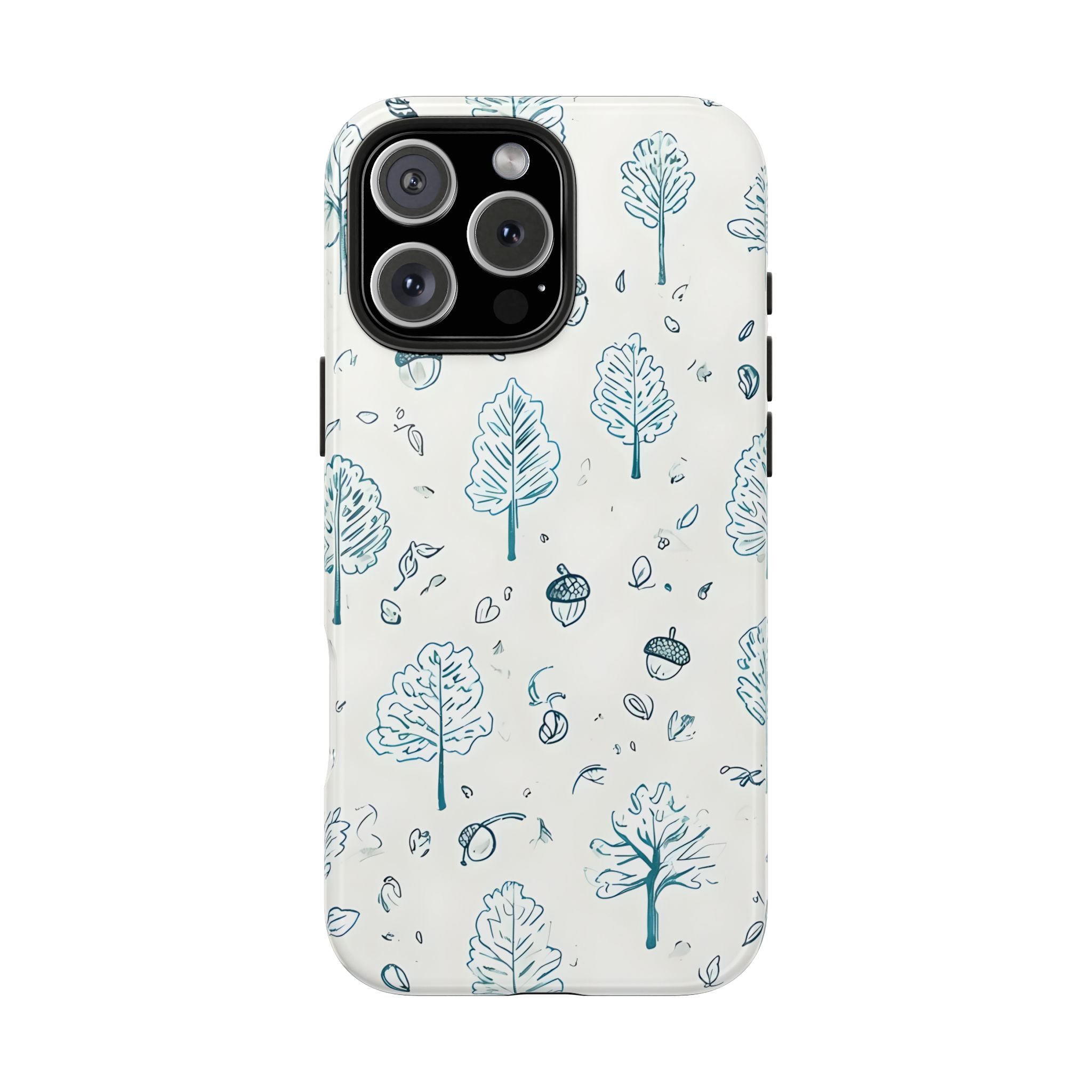 Acorns and Trees Nature Pattern Phone Case 7