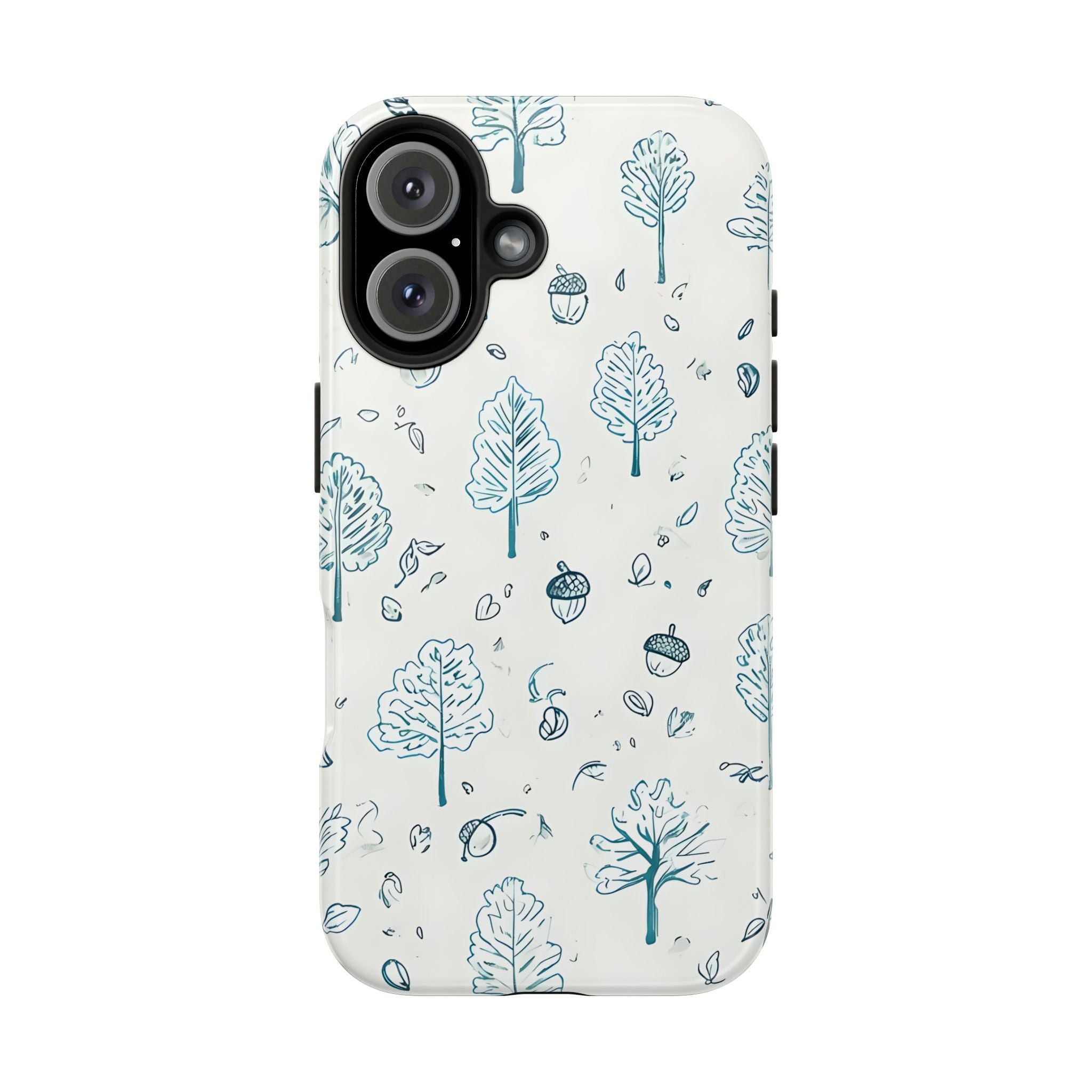 Acorns and Trees Nature Pattern Phone Case 8