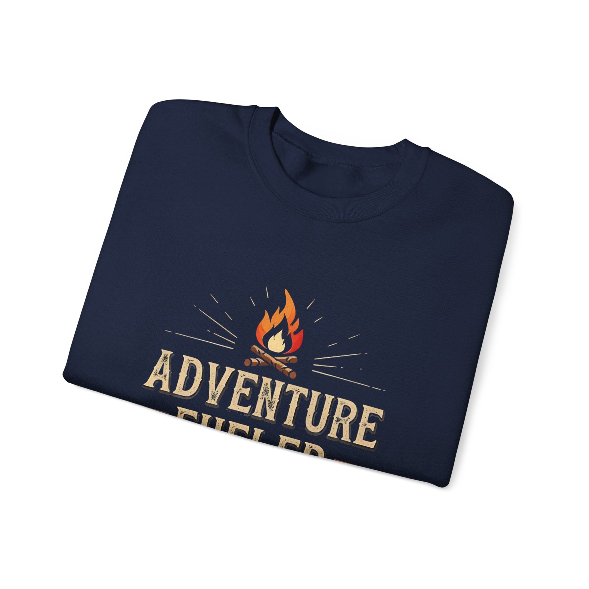 Adventure Fueled Navy Blue Crewneck Sweater