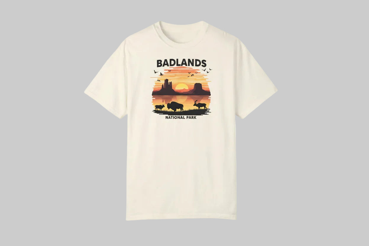 Badlands National Park Beige T Shirt