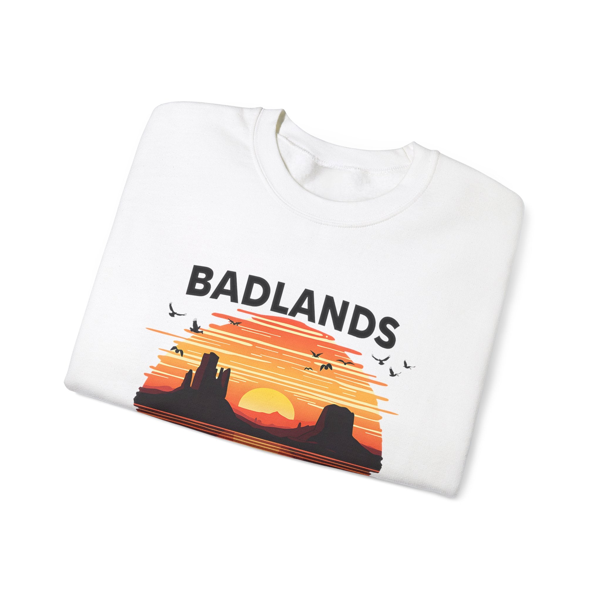 Badlands National Park Crewneck Sweater White