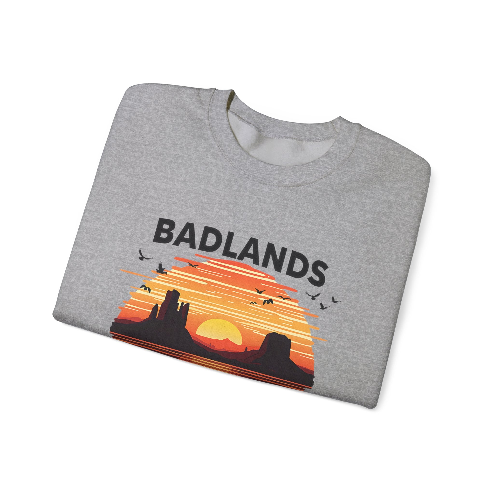 Badlands National Park Grey Crewneck Sweater