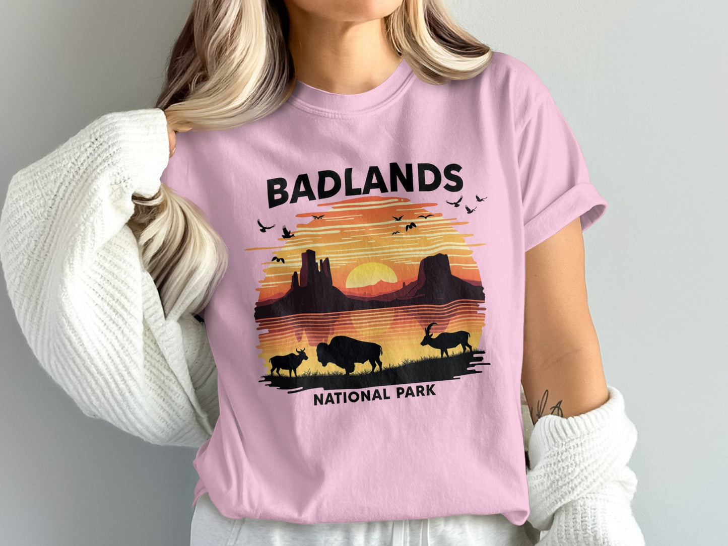 Badlands National Park Light Pink T Shirt
