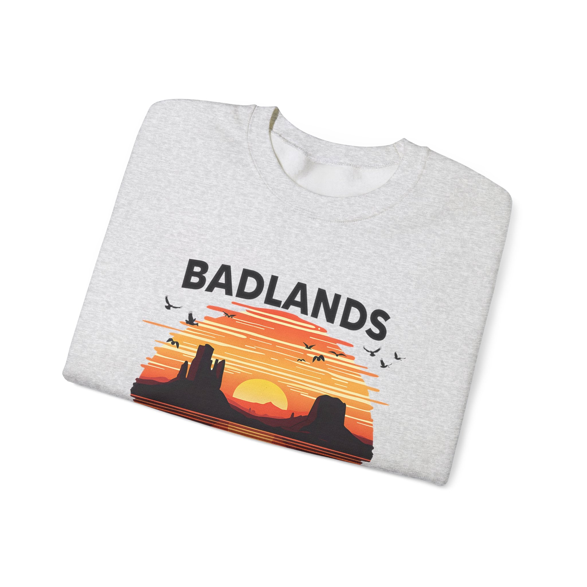 Badlands National Park Salt and Pepper Crewneck Sweater
