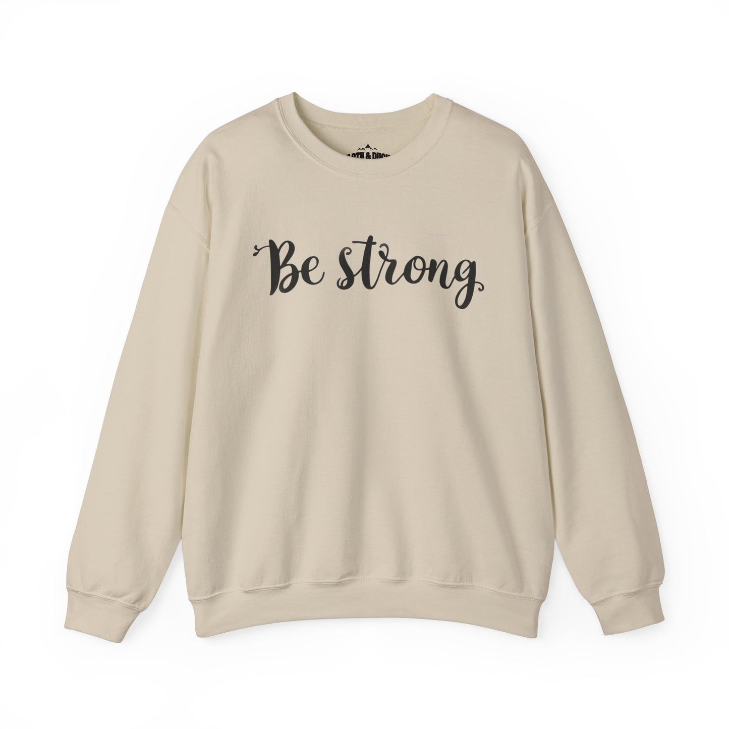 Be Strong Tan Crewneck Sweater