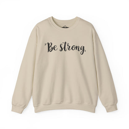 Be Strong Tan Crewneck Sweater