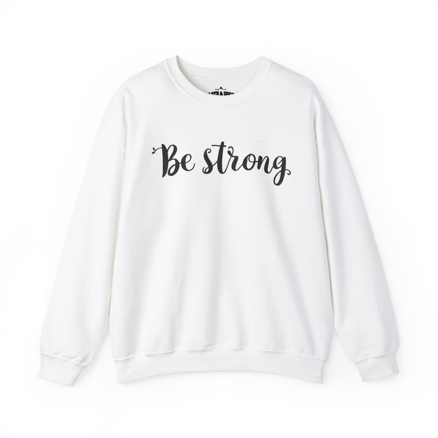 Be Strong White Crewneck Sweater