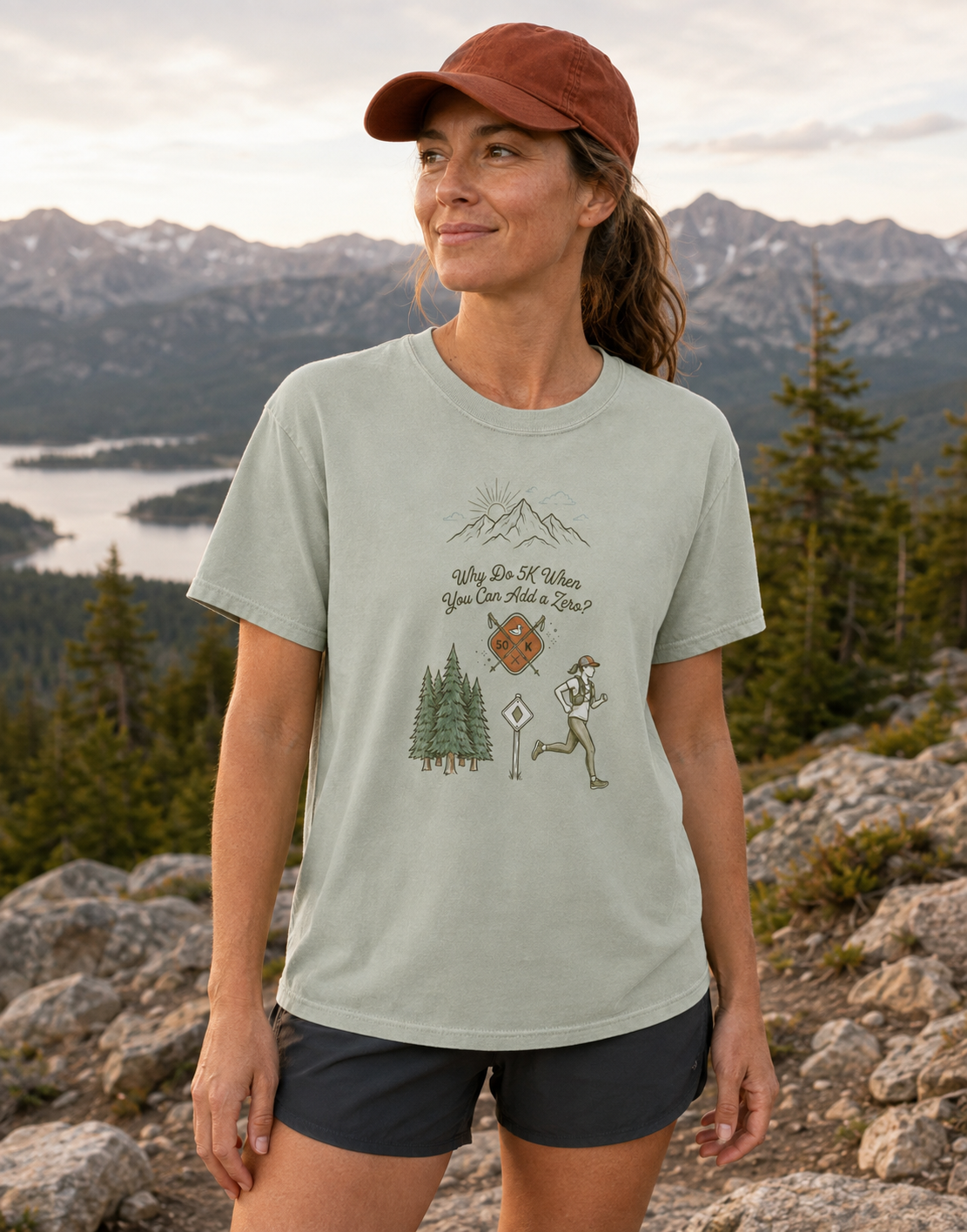 Why Do 5K When You Can Add a Zero 50K Women's Trail T-Shirt