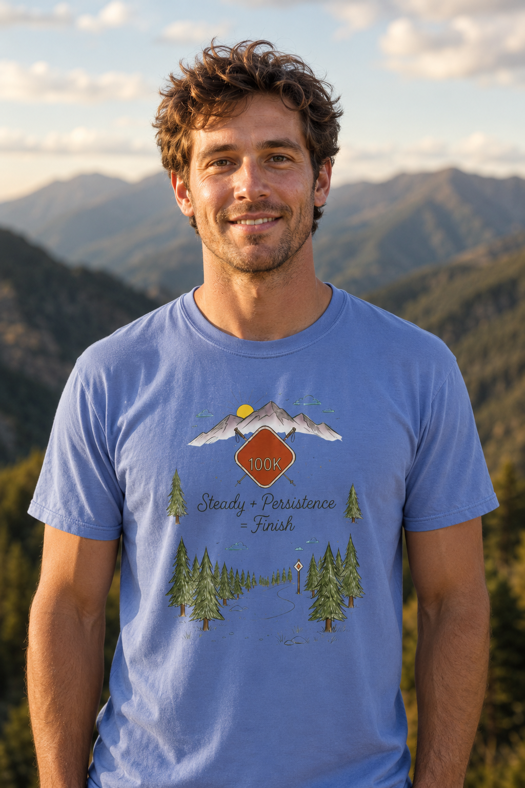 100k Steady Persistence Finish Trail T-Shirt