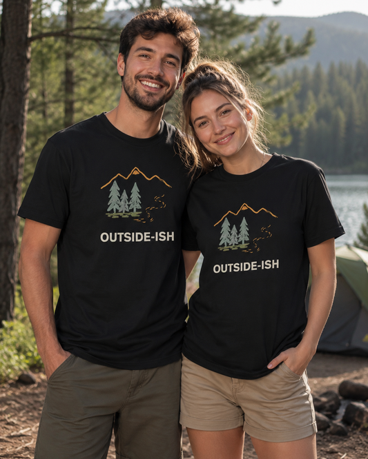 Outside-ish Funny Outdoor T-Shirt, Comfort Colors Hiking Tee