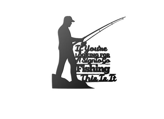 Fishing  Metal Wall Sign – Outdoor & Indoor Decor
