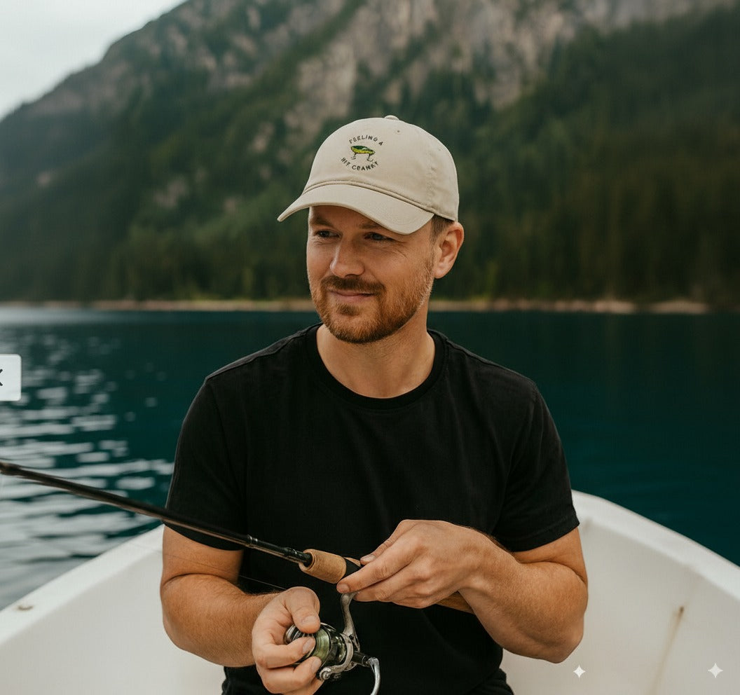Embroidered Feeling A Bit Cranky Organic Baseball Cap