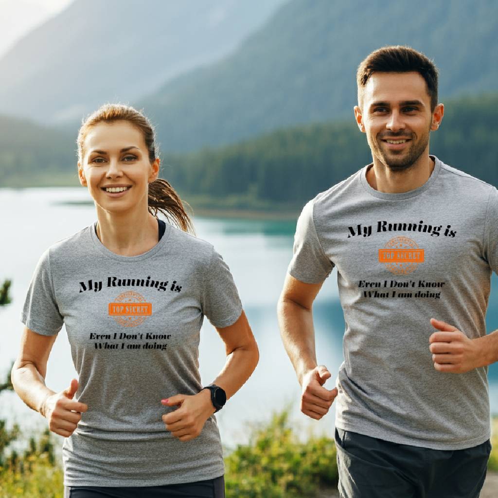 My running is top secret light grey t shirt